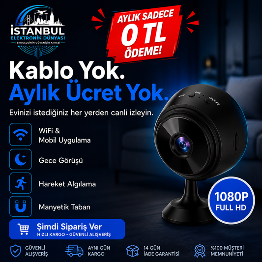 HD WİFİ Mobil Uyumlu Mini Kamera 🎥